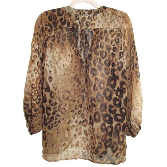 PattersonĀ J.āKincaidāChiffonāPopoverāAnimalāPrintāTopāM - Picture 3 of 5